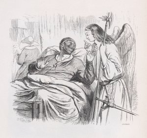 De Beschermengel uit Het Complete Werk van Béranger, 1836 door Cherrier