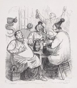 De parochiezangers uit De volledige werken van Béranger, 1836 door Cherrier