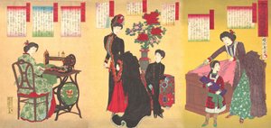 Hofdames Naaien Westerse Kleding, 23 augustus 1887