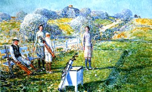 Een potje golf door Childe Frederick Hassam