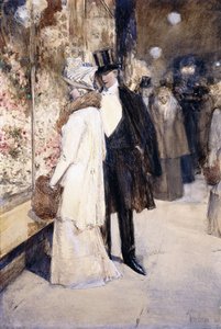Een Nieuwjaarsnacht, New York door Childe Frederick Hassam