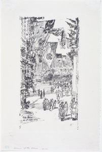 Laan van de Bondgenoten, Stadstraat (5th Ave) door Childe Frederick Hassam
