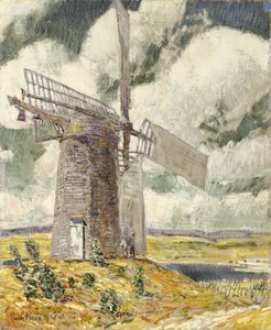 Zeil buigen op de oude molen