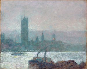 Houses of Parliament, Vroege Avond door Childe Frederick Hassam