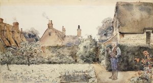 In de tuin, c.1889 door Childe Frederick Hassam