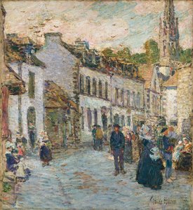 Straat in Pont Aven - Avond