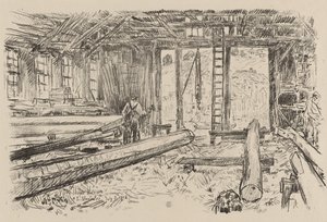 De Spar-winkel, Gloucester, 8 juli door Childe Frederick Hassam