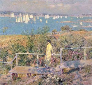 Jachten, Gloucester door Childe Frederick Hassam