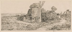 Long Island Windmolen, 1929 door Childe Hassam