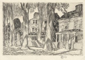 Zonnig dorpsstraat, 1925