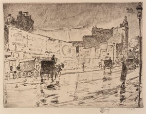 De reclameborden, New York door Childe Hassam