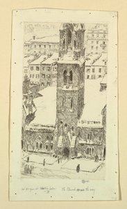 De kerk aan de overkant door Childe Hassam
