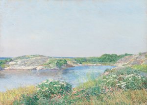 De kleine vijver, Appledore door Childe Hassam