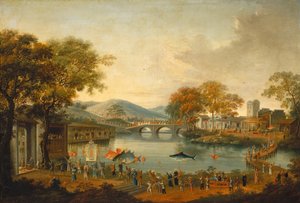 Processie bij een Meer door Chinese Qing Dynasty