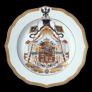 Een wapenbord, Qianlong-periode (1736-95) ca.1755 (porselein)