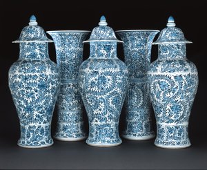 Blauw-witte garnituur, Kangxi periode (1662-1722)