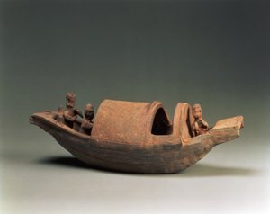 Boot en bemanning, grafartefact, Oostelijke Han-dynastie, 25-220 n.Chr.