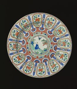 Schotel die de onsterfelijke Tang-dichter Li Bai toont, Kangxi-periode, ca.1690 (porselein)
