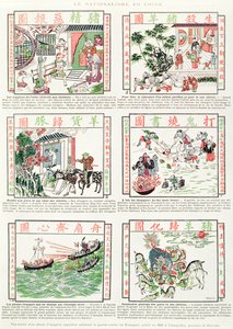 Chinese nationalistische en anti-Europese afbeeldingen, uit een facsimile-album van populaire afbeeldingen die oorlog tegen buitenlanders prediken, 1891