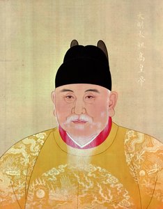 Keizer Chu Yuan-Chang (1328-98) Stichter van de Ming-dynastie door Chinese School