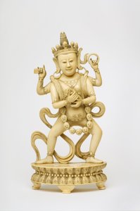 Figuur van Indiase godin Kali met een bliksemschicht door Chinese School
