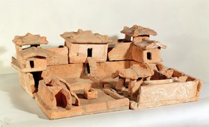 Funerair model van een boerderij, uit Thanh Hoa, Vietnam