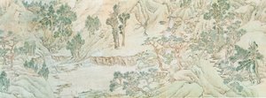 Landschap, Ming-dynastie door Chinese School
