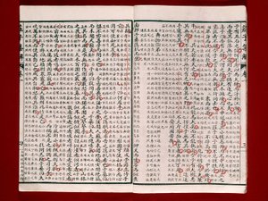 Pagina uit een poëzieboek van Chuang-Tzu door Chinese School