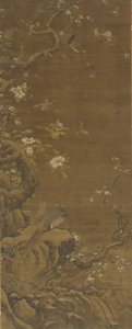 Fazanten en met Sneeuw bedekte Pruimenbloesems, Ming of Qing dynastie, 15e-18e eeuw