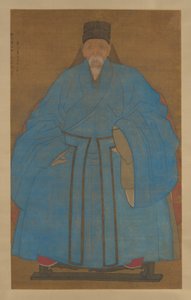 Portret van de overgrootoom van de kunstenaar Yizhai op de leeftijd van vijfentachtig door Chinese School