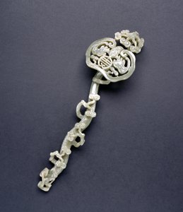 Ruyi scepter (celadon steen) door Chinese School