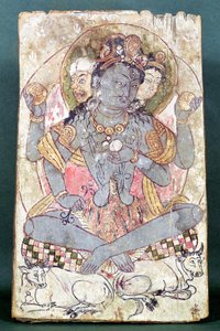 Shiva uit Dandan-Uiliq, Khotan, c.500-527 v.Chr. door Chinese School