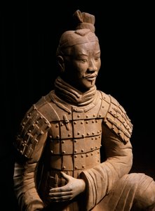 Terracottaleger krijger, Mausoleum van keizer Qin Shi Huang, 3e eeuw v.Chr. (foto)
