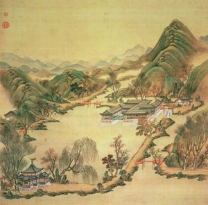 Uitzicht op het Zomerpaleis, Peking door Chinese School