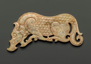 Mythische Tijger Hanger (nefriet) door Chinese School Chinese School