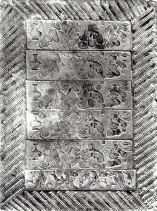 Gestempelde grafsteen, Han-dynastie (206 v.Chr.-220 n.Chr.) door Chinese School Chinese School