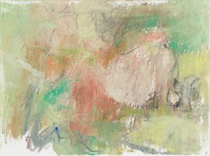 Abstracte compositie, olieverfschets/studie, 2020, (gemengde techniek olieverf  oliepastel op linnen doek)