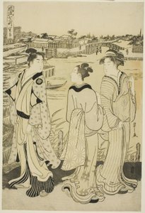 Ono no Komachi bij de Seki Tempel, uit de serie De Modieuze Zeven Komachi (Furyu nana Komachi)