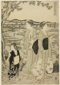 Papegaai Komachi, uit de serie De modieuze zeven Komachi (Furyu nana Komachi), c.1788 door Chobunsai Eishi