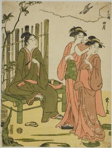De vierde maand (Shigatsu), uit de serie "De twaalf maanden (Juni toki)"