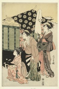 Prins Genji en Yugao door Chokosai Eisho