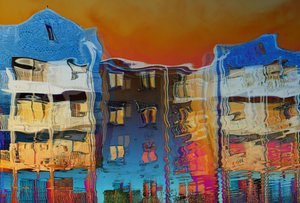 Levendige stadsreflecties door Chris Hamilton