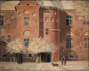 Het landhuis van Krabbesholm in Jutland door Christen Dalsgaard