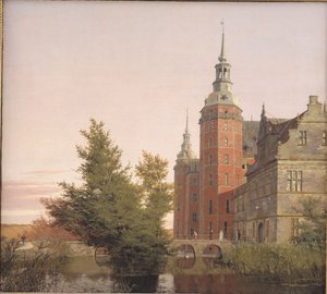 Kasteel Frederiksborg gezien vanuit het noordwesten door Christen Købke