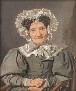 Portret van Johanne Pløyen, geboren Bachmann door Christen Købke