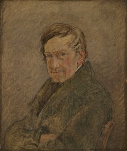 Portret van de dierenschilder C.D. Gebauer door Christen Købke