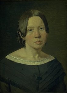 Portret van de schoonzus van de kunstenaar Johanne Elisabeth Købke, geboren Sundbye door Christen Købke