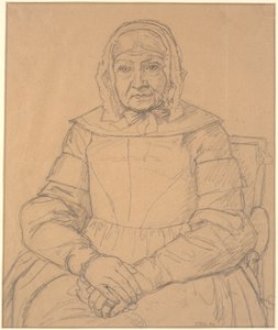 Portret van de moeder van de kunstenaar door Christen Købke