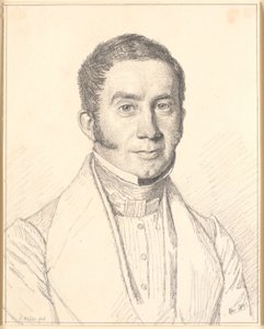 Portret van de zwager van de kunstenaar, kapitein C.B. Købke door Christen Købke