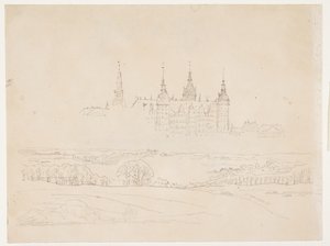 Studie voor Glyptotekets "Herfstlandschap. Frederiksborg Slot op de achtergrond"